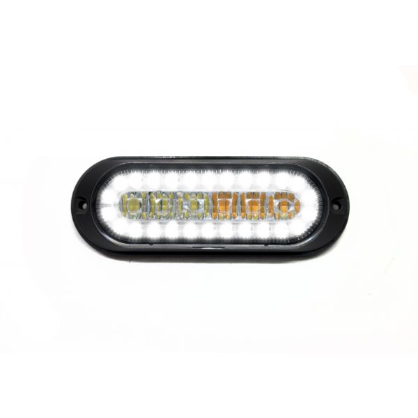 Racesport RS7003AWD Dual Function Ultra Thin Flush Mount Amber Flasher Strobe with White LED DRL function - SAE Certified J595 and J2087