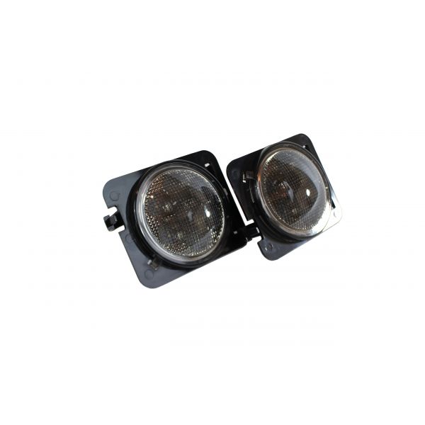 Racesport RSJ13SLT 2007-2017 Jeep Wrangler AMBER color Front Side Marker LEDs with black smoked lens (Pair) 4-Watt 80 Lumens