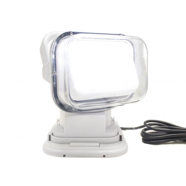 Racesport RSM50WW Motorized 50W LED Spot Light w/ Remote 360 degree / 120 vertical Swivel Functionality (White)