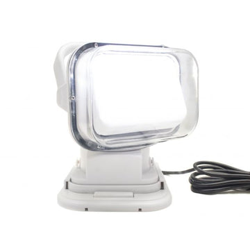 Racesport RSM50WW Motorized 50W LED Spot Light w/ Remote 360 degree / 120 vertical Swivel Functionality (White)