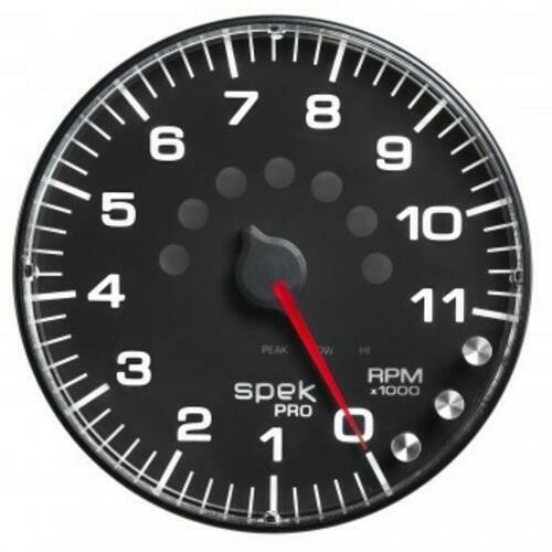 Autometer P239328 5" IN-DASH TACHOMETER, 0-11,000 RPM, SPEK-PRO, BLACK DIAL, BLACK BEZEL, FLAT ANTIGLARE LENS Autometer