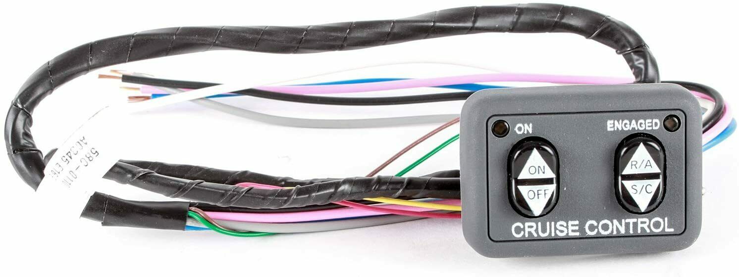 Rostra 250-3592 Universal Dash-mount Normally Closed Circuit Cruise Control Switch W/ Engaged Led Lights