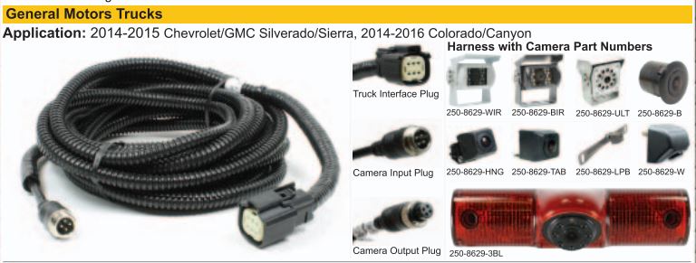 Rostra 250-8629-B 2014+ Chevrolet Silverado & Gmc Sierra Rearview Backup Camera Accel