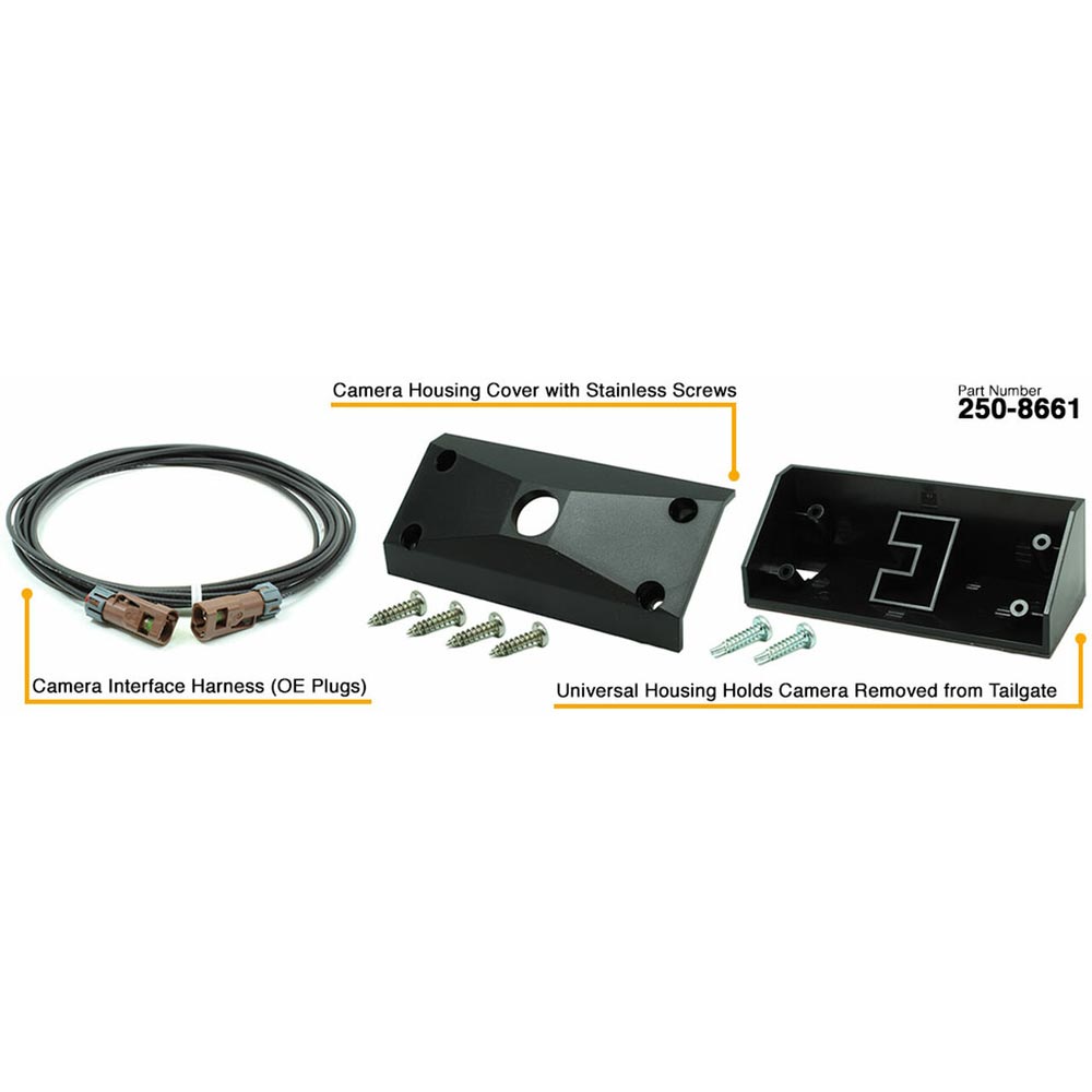 Rostra 250-8661 Camera Relocation Housing For 2017-2021 Ford F-250/f-350 Super Duty Trucks With Oem 360° View