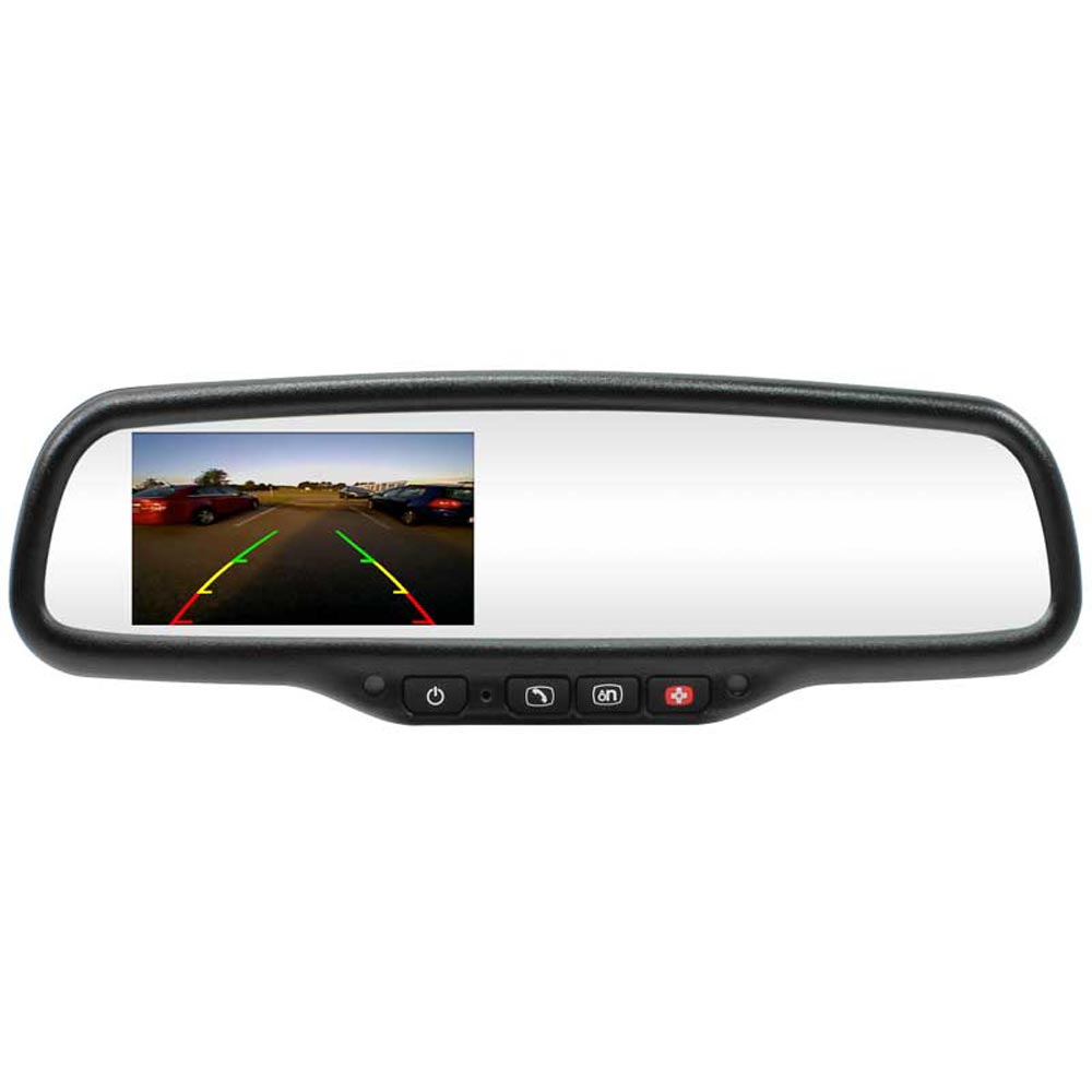 Rostra 250-8820 4.3" Tft Lcd Mirror Monitor With Dual Video Inputs For General Motor Vehicles Only