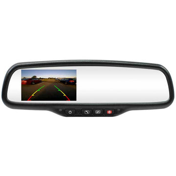 Rostra 250-8820 4.3" Tft Lcd Mirror Monitor With Dual Video Inputs For General Motor Vehicles Only