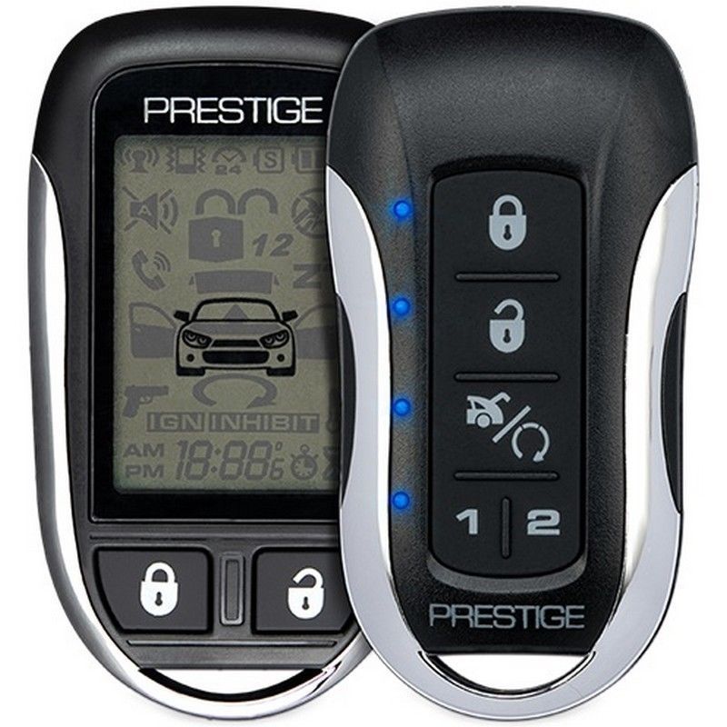 Prestige PE1M2LCDZ 2-Way LCD Remote Transmitter Kit Key FOB For Flashlogic - Up To 1 Mile Range