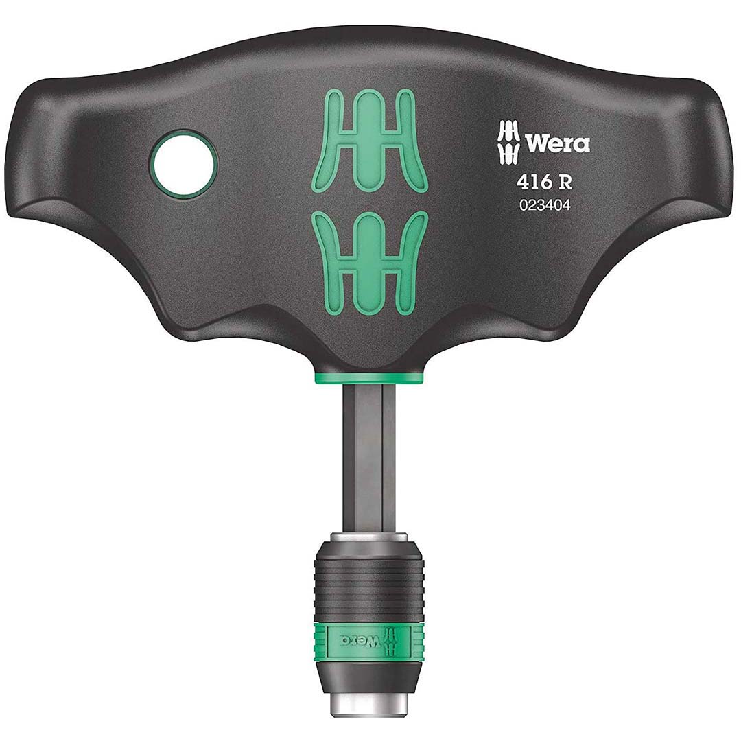 WERA 05023404001 T-Handle 1/4" Bitholding Screwdriver - Rapidaptor Wera