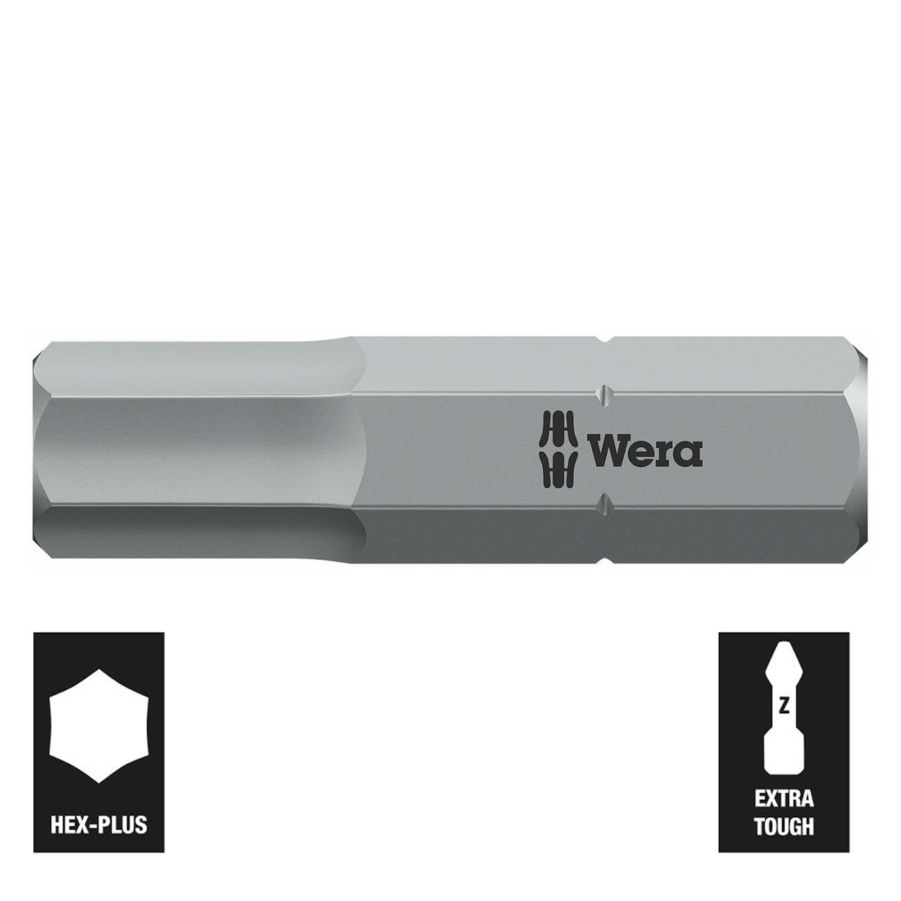 WERA 05056332001 7mm Hex-Plus Bit - 1/4" Drive Wera