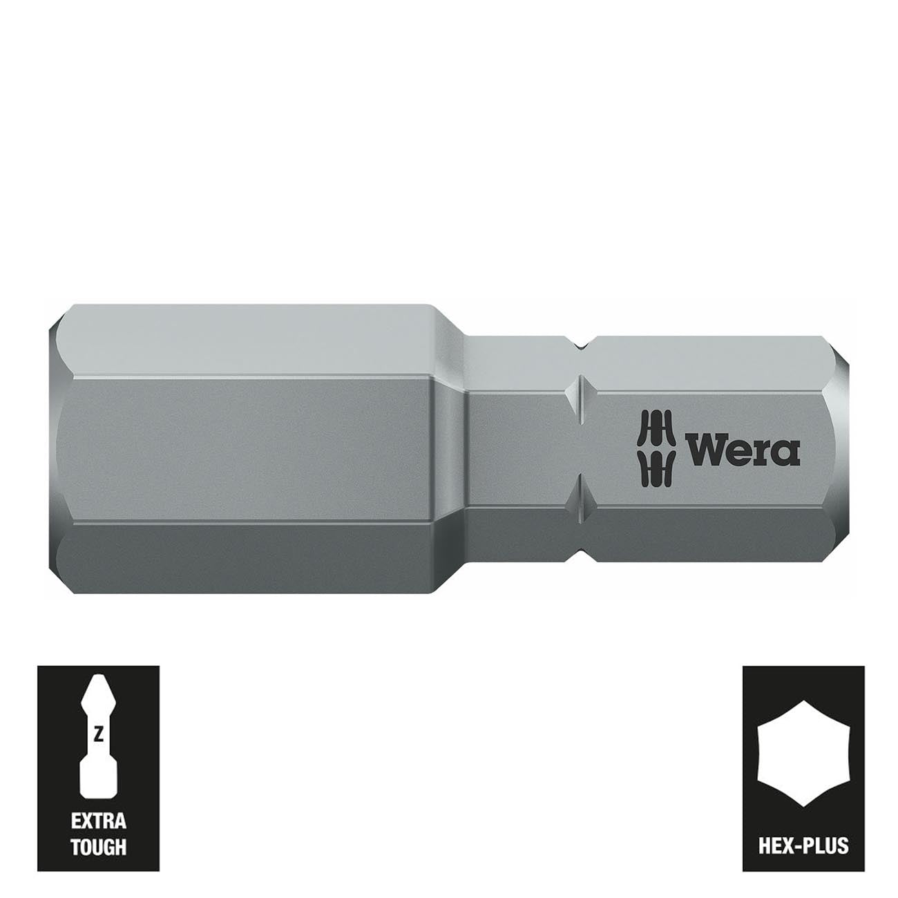 WERA 05056335001 8mm Hex-Plus Bit - 1/4" Drive Wera