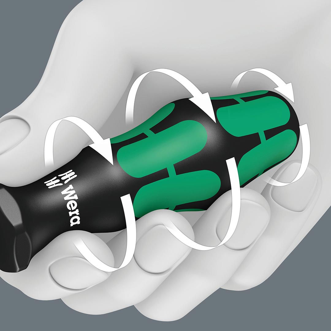 WERA 05347735002 Kraftform Plus Long Shaft Screwdrivers - 300 mm Long Shafts (3 Piece Set) Wera