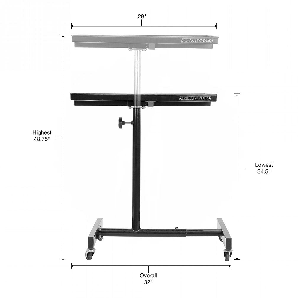 OEM TOOLS 24960 24960 Portable Tear Down Tray Black 29" OEM TOOLS