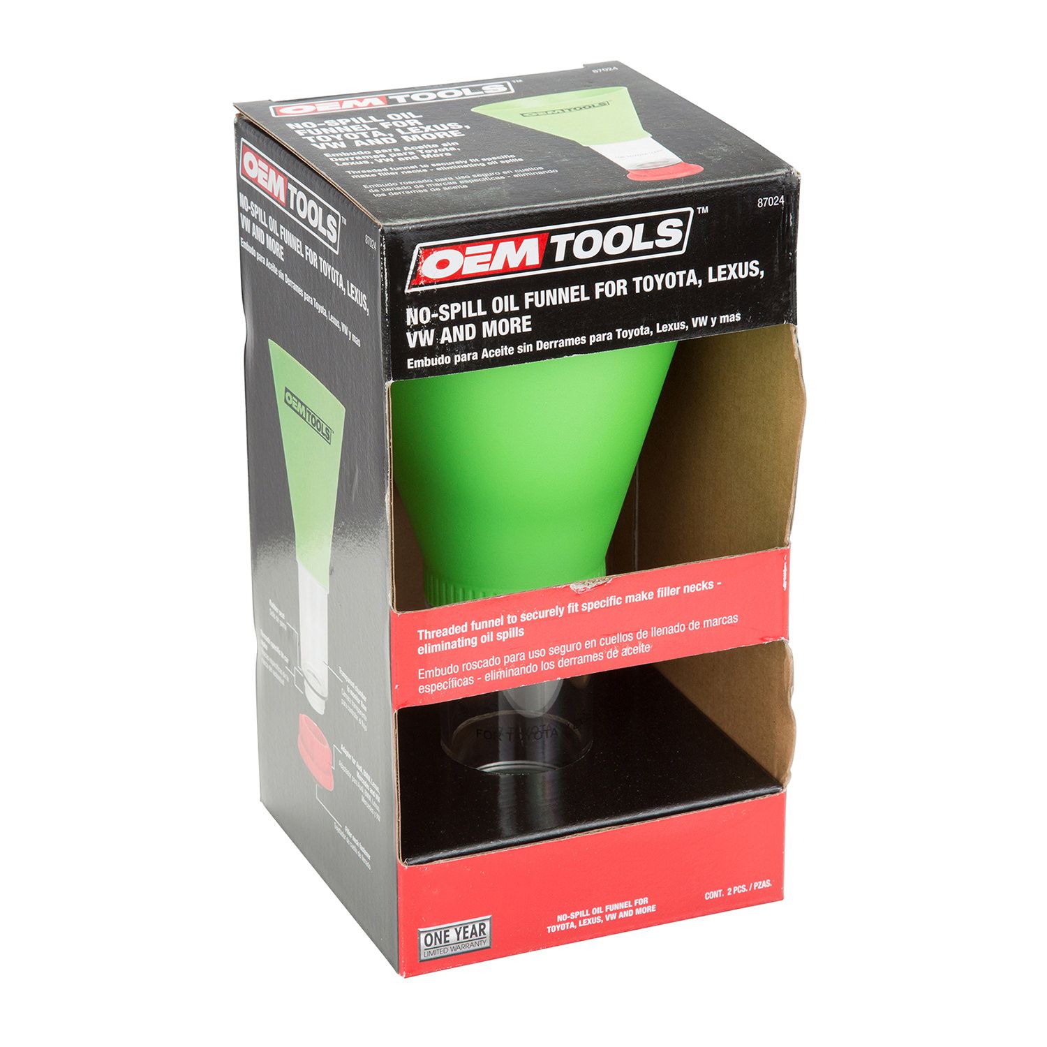 OEM TOOLS 87024 OEMTOOLS 87024 Direct Fit Oil Funnel for Toyota Lexus VW and Mercedes OEM TOOLS
