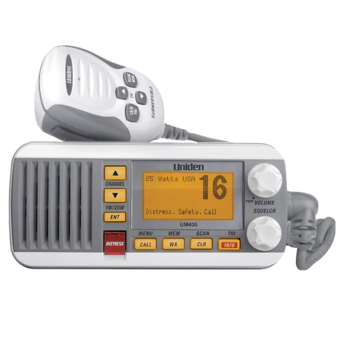 Uniden UM435 VHF Marine Radio with Weather Alert (White) Uniden